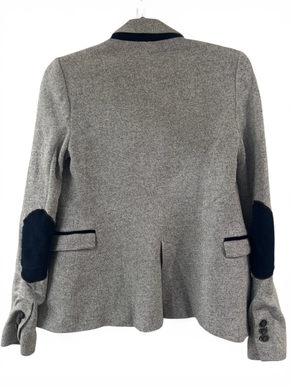 Zara Light Gray Cotton Tweed Women's Blazer Jacket - XS - Picture 2 of 6